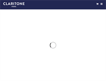 Tablet Screenshot of claritone-paris.com